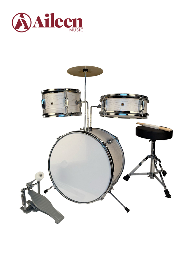 DSET-084 High-Quality Professional White 3-pc Drum Set