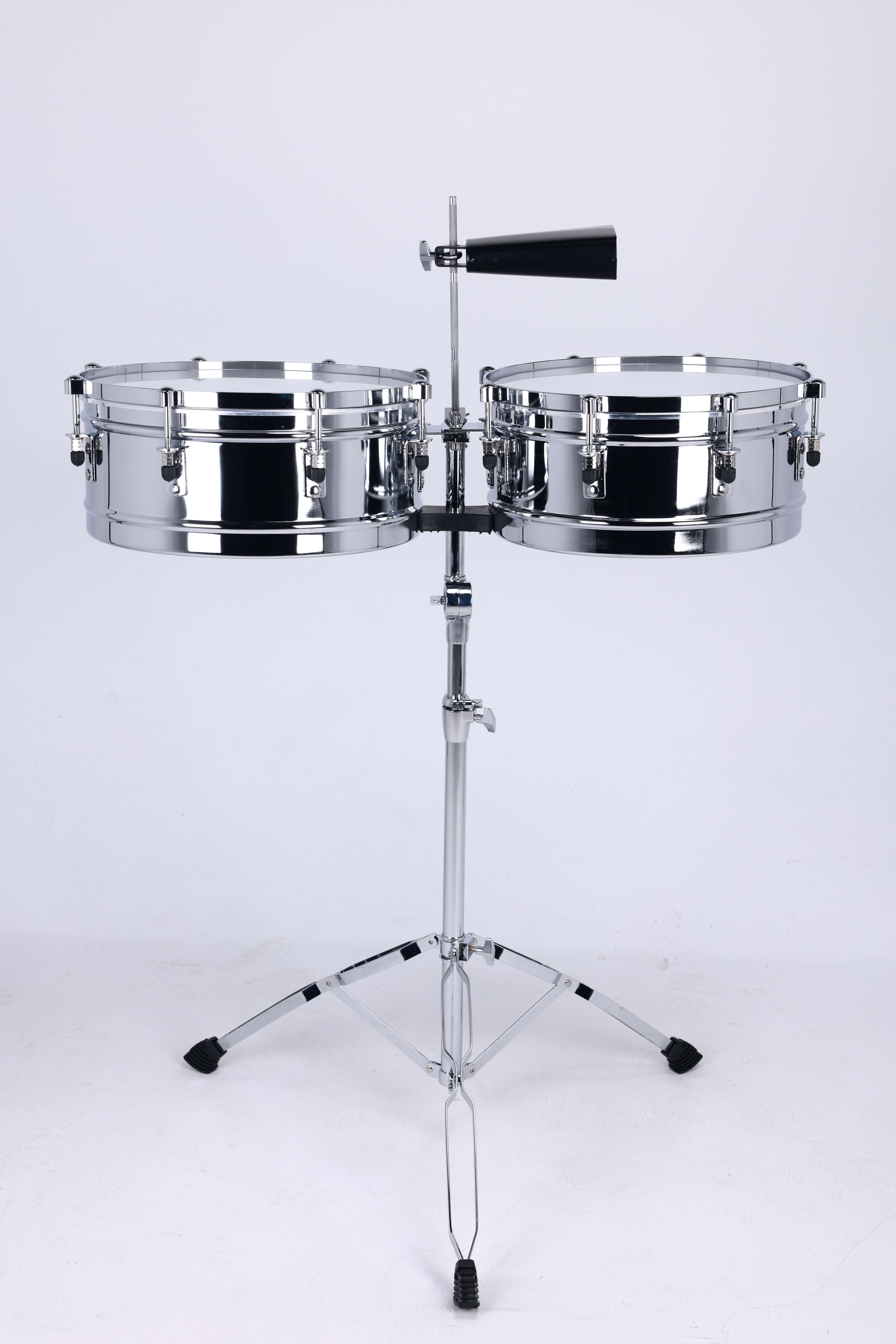 TM100C General Grade Percussion Synthetic Head Tambali Drum with Cow Bells