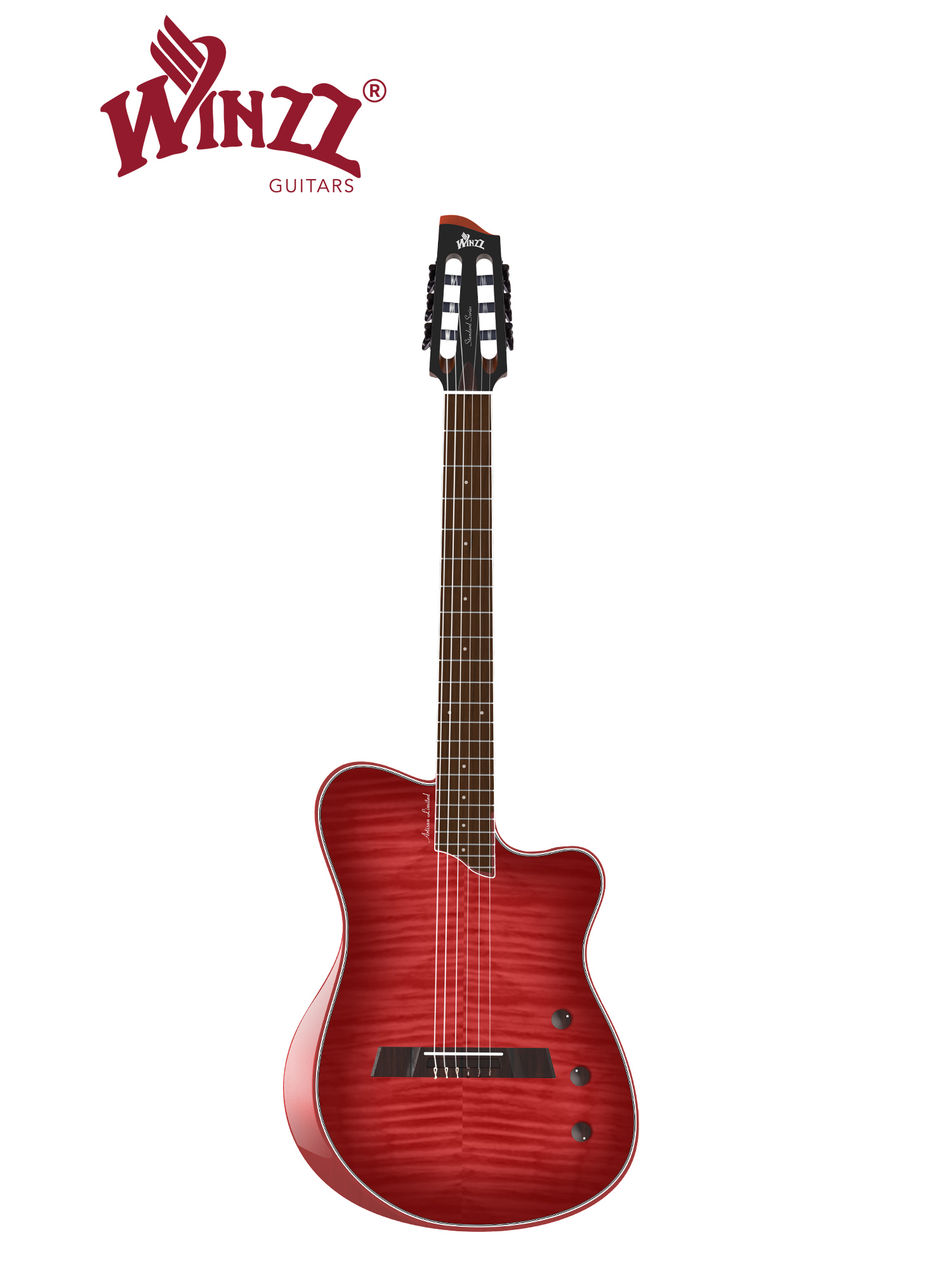 WCG370 China Musical Instruments Manufacturer Winzz Nylon-string 39" Electro-acoustic Guitar