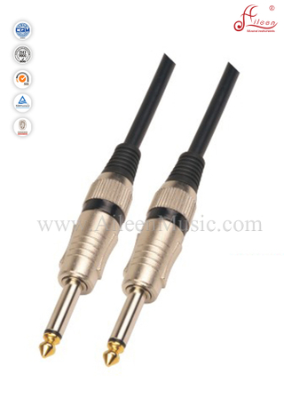 6mm PVC Black Spiral Guitar Cable With Paper Card (AL-G032)