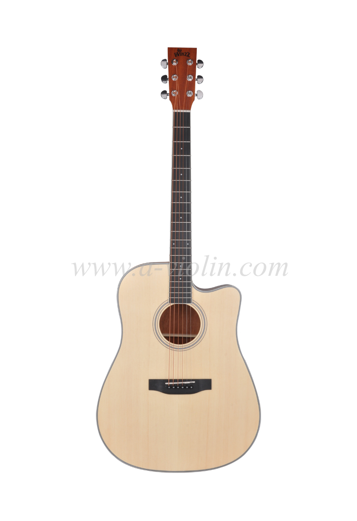 [Aileen] 41 Inch D Shape Body Cutaway Acoustic Guitar (AF17C)