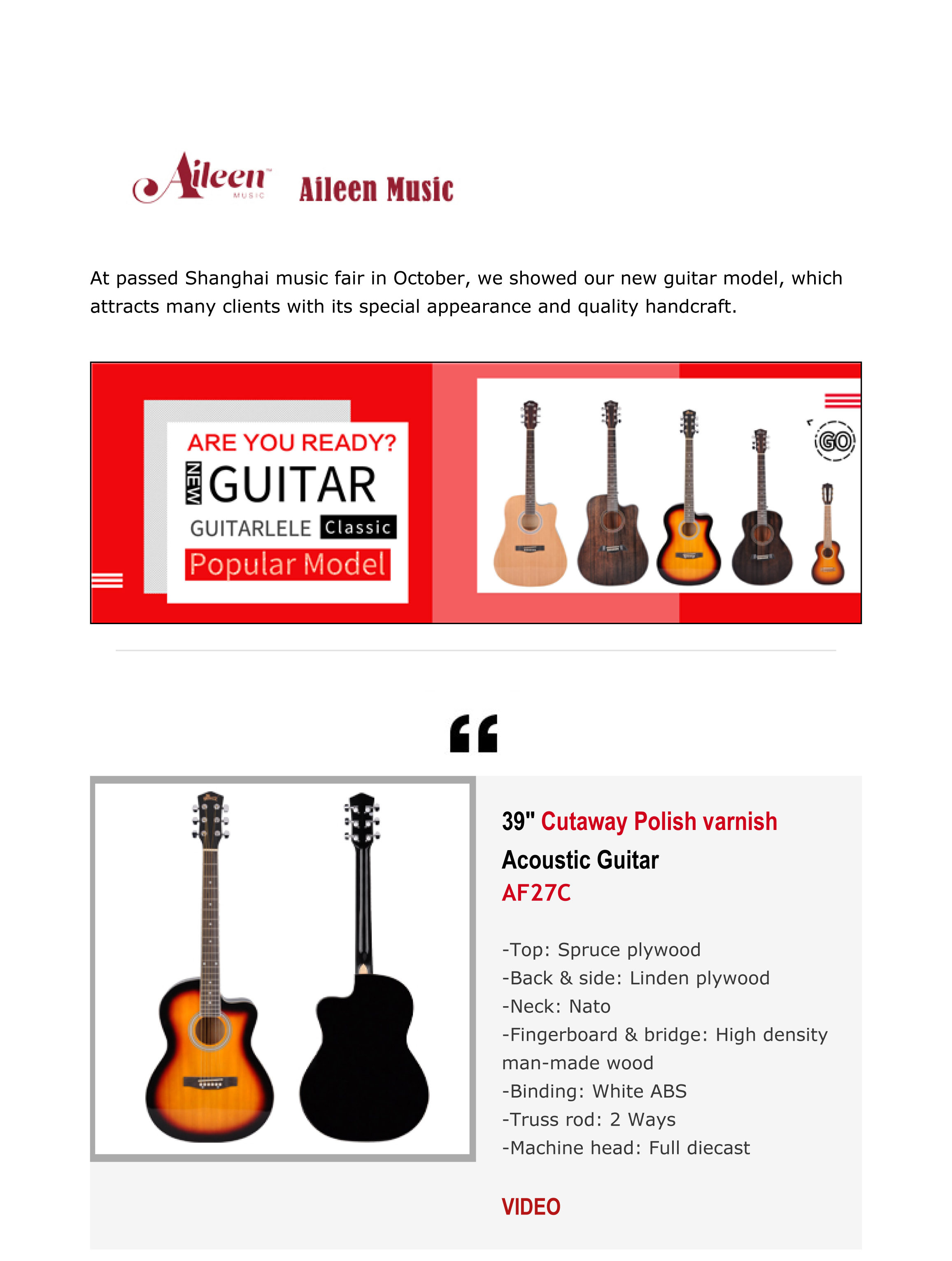 See What New High Quality Guitars Aileen Music Developed For You-1
