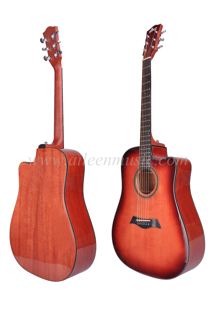 New High quality glossy solid top acoustic guitar (AFM17C-D)