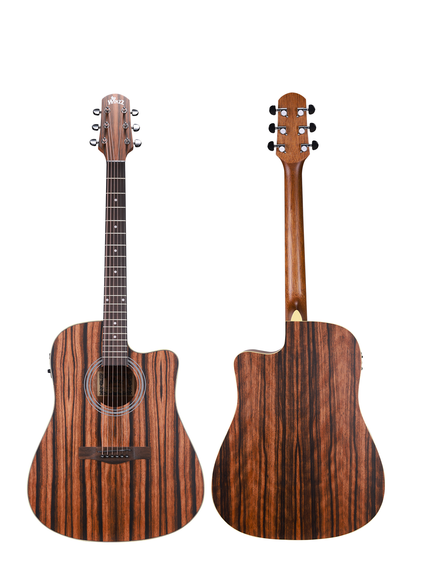 WAG602C Winzz Exotic Material 41" Cutaway Acoustic Guitar Made in Indonesia