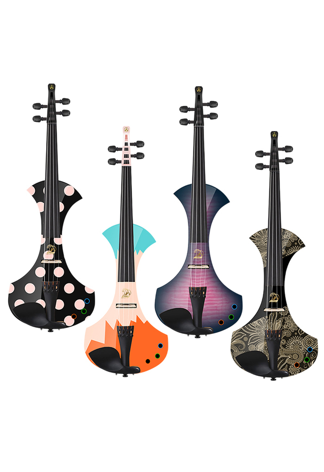 AV-D501 New The 20th Anniversary Decal Paper Design Patent Electric Violin 4/4