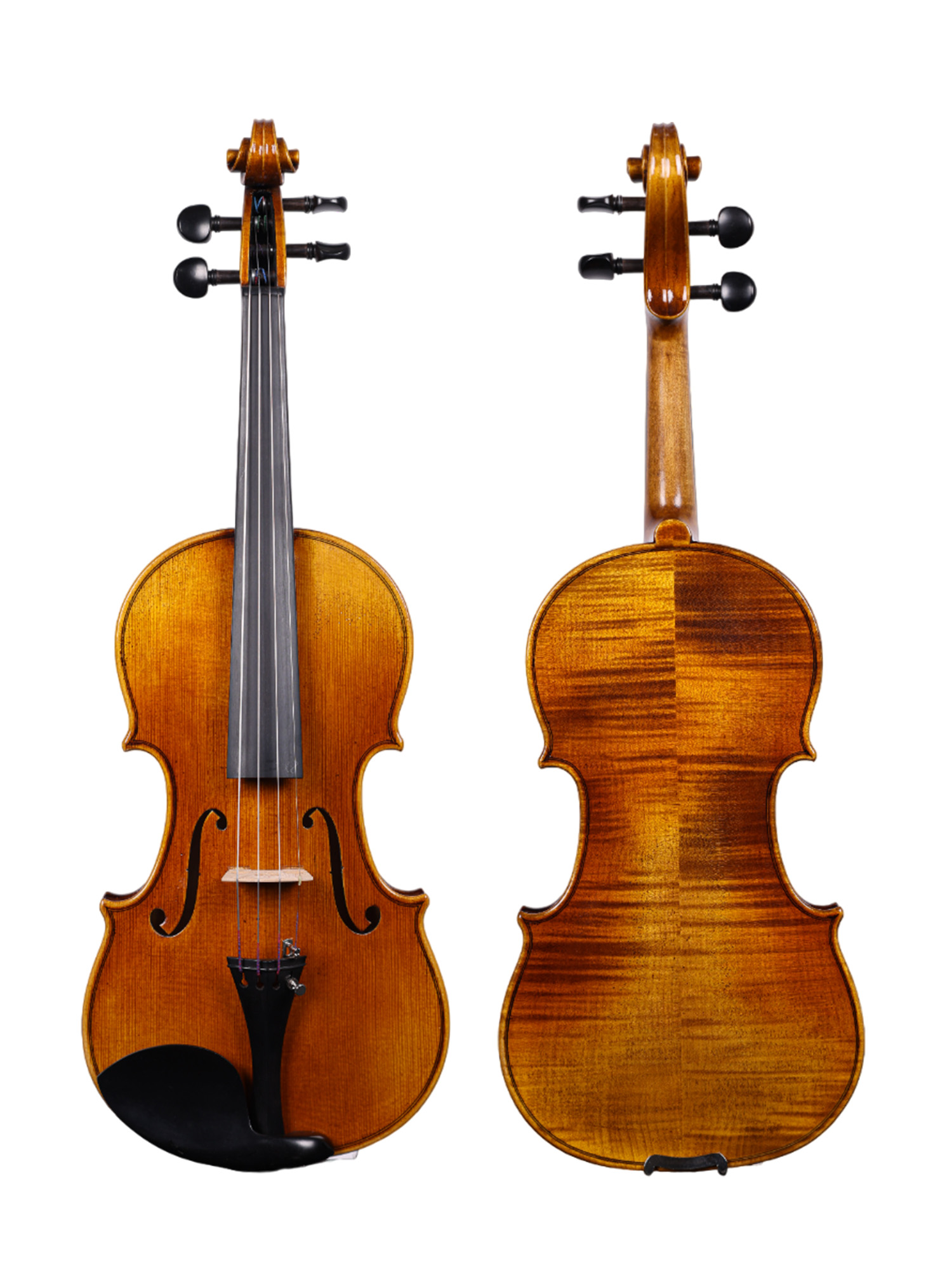 Beautiful Flamed Maple 4/4,3/4,1/2,1/4 Hand Made Chinese Violin (VH500S)