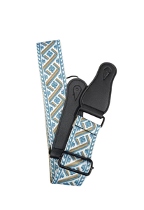 GS130 Factory Wholesale Adjustable Embroidered Style Nylon Guitar Strap