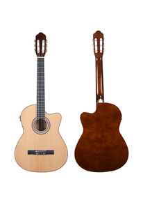 AC10ET New Thin Body 39" Cutaway Electric Acoustic Nylon Strings Guitar