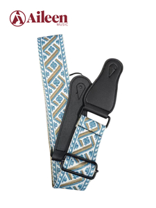 GS130 Factory Wholesale Adjustable Embroidered Style Nylon Guitar Strap