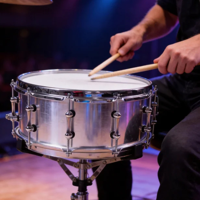 SN-LSS2 14''x6.5'' Aluminum Snare Drum Shell Matte Finish Professional Snare Drum