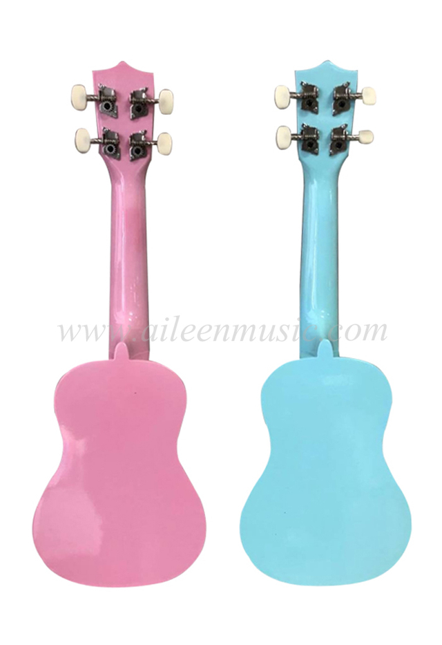 Colorful Plastic Fingerboard Soprano Sparkle Ukulele (AU01SP-21)