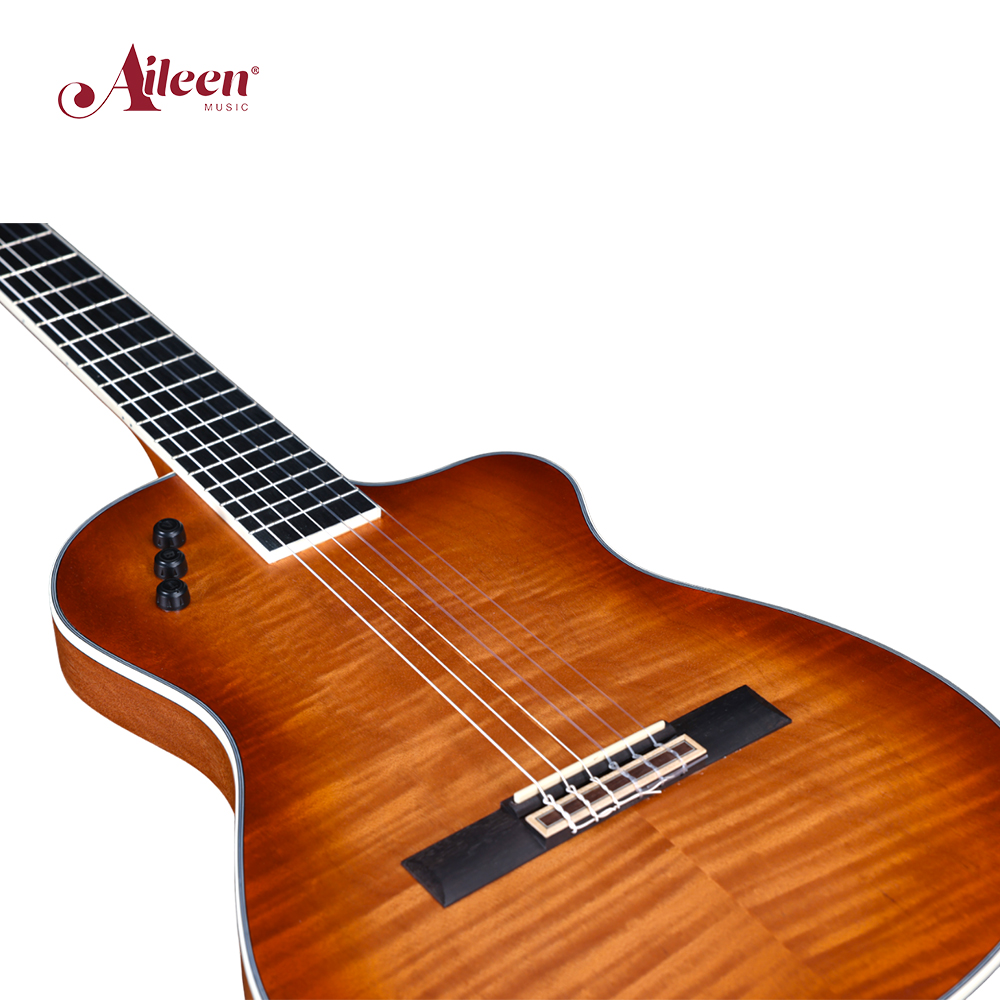 Thin body 39" acoustic electric guitar Flamed okoume(WCG170CE)