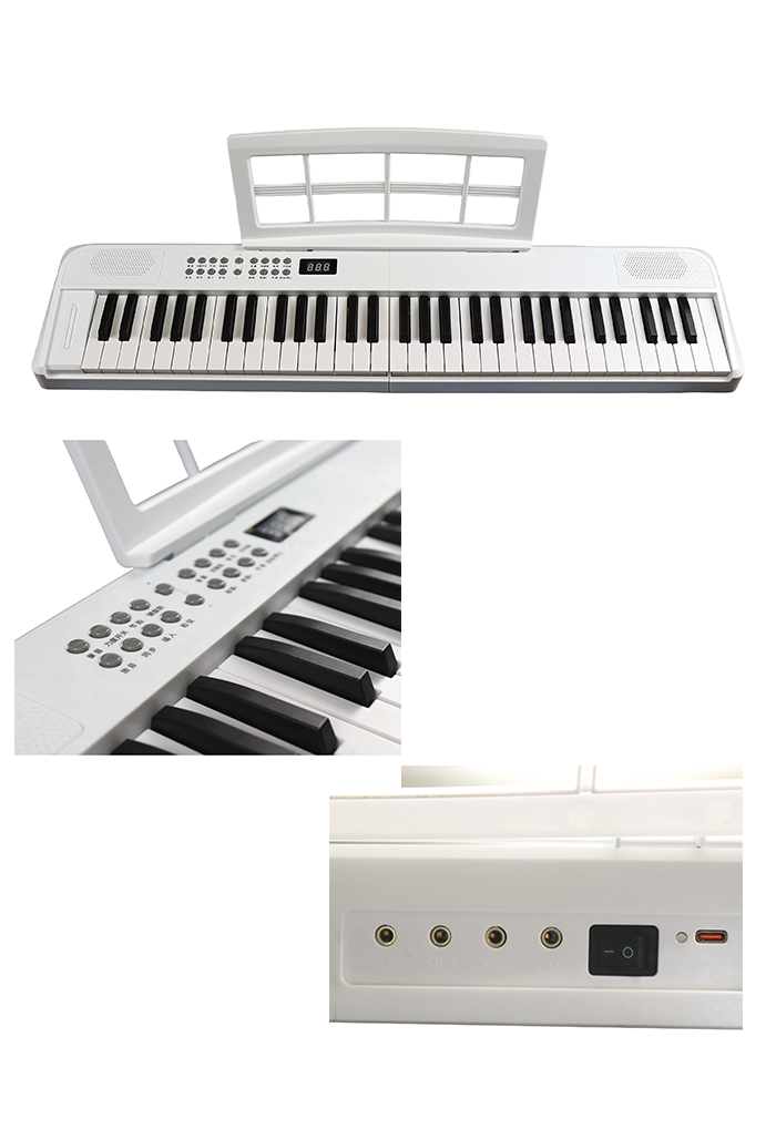 EK-F6101 New Musical Instruments 61 Keys 20mm Width Foldable Keyboard