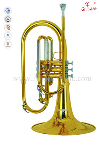 Yellow Brass Leadpipe F key Marching-Mellophone (MMF6100)