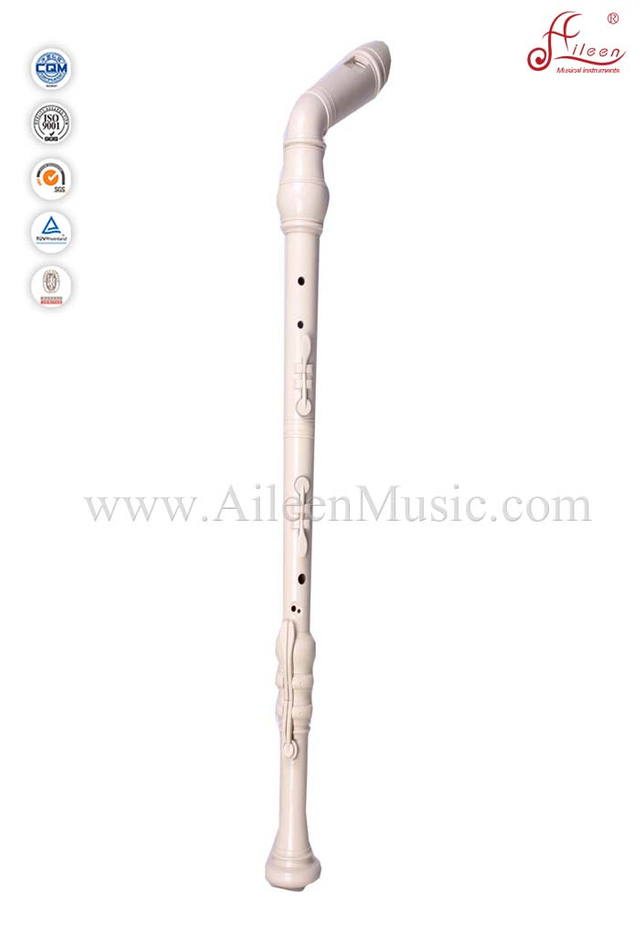 Ivory Plastic Baroque Bass Recorder Flute (RE2658B)