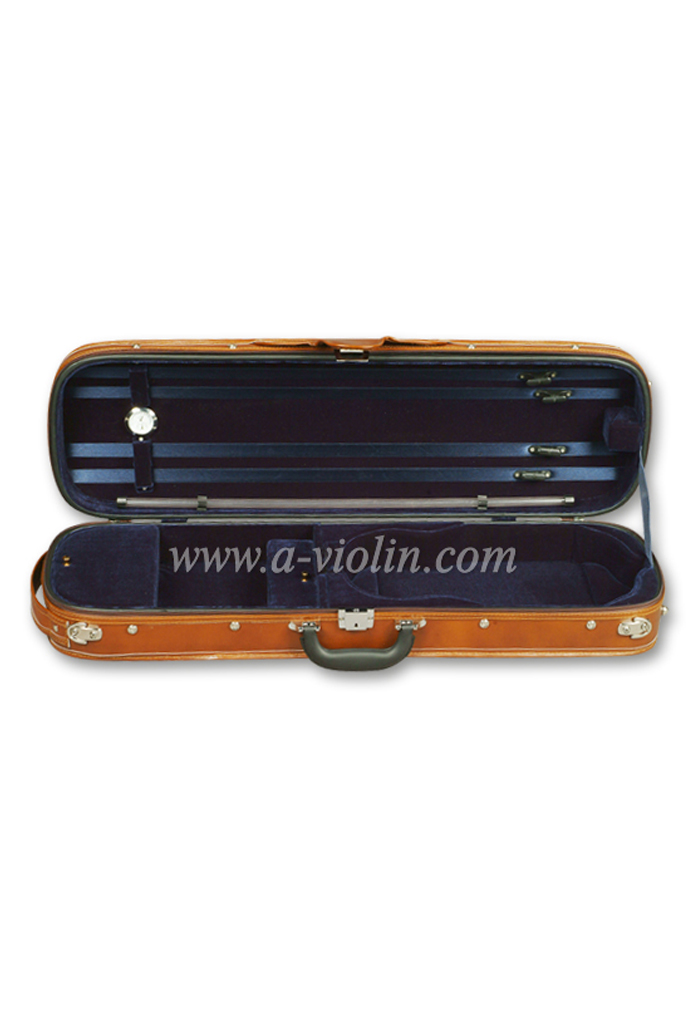 Oblong Shape Oxford Exterior Wood Violin Hard Case (CSV007)