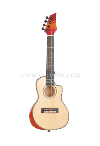 23 inch thin body with cutaway Beveled armrest ukulele (AU14C-BA)