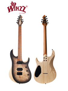 WOS150-24-AP Winzz New Design Swamp Ash+Poplar Burl Top 6-string Electric Guitar