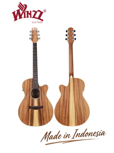 WAG603CE-40 Winzz Exotic Material 40" Cutaway Acoustic Electric Guitar Made in Indonesia