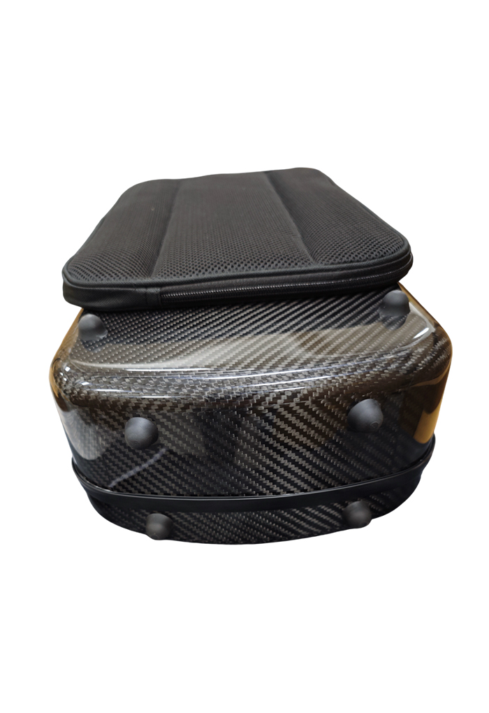 CSV-C68- GTBK Aileen Patent Cherishing Series 4/4 Glossy Carbon Fiber Black Violin Cases