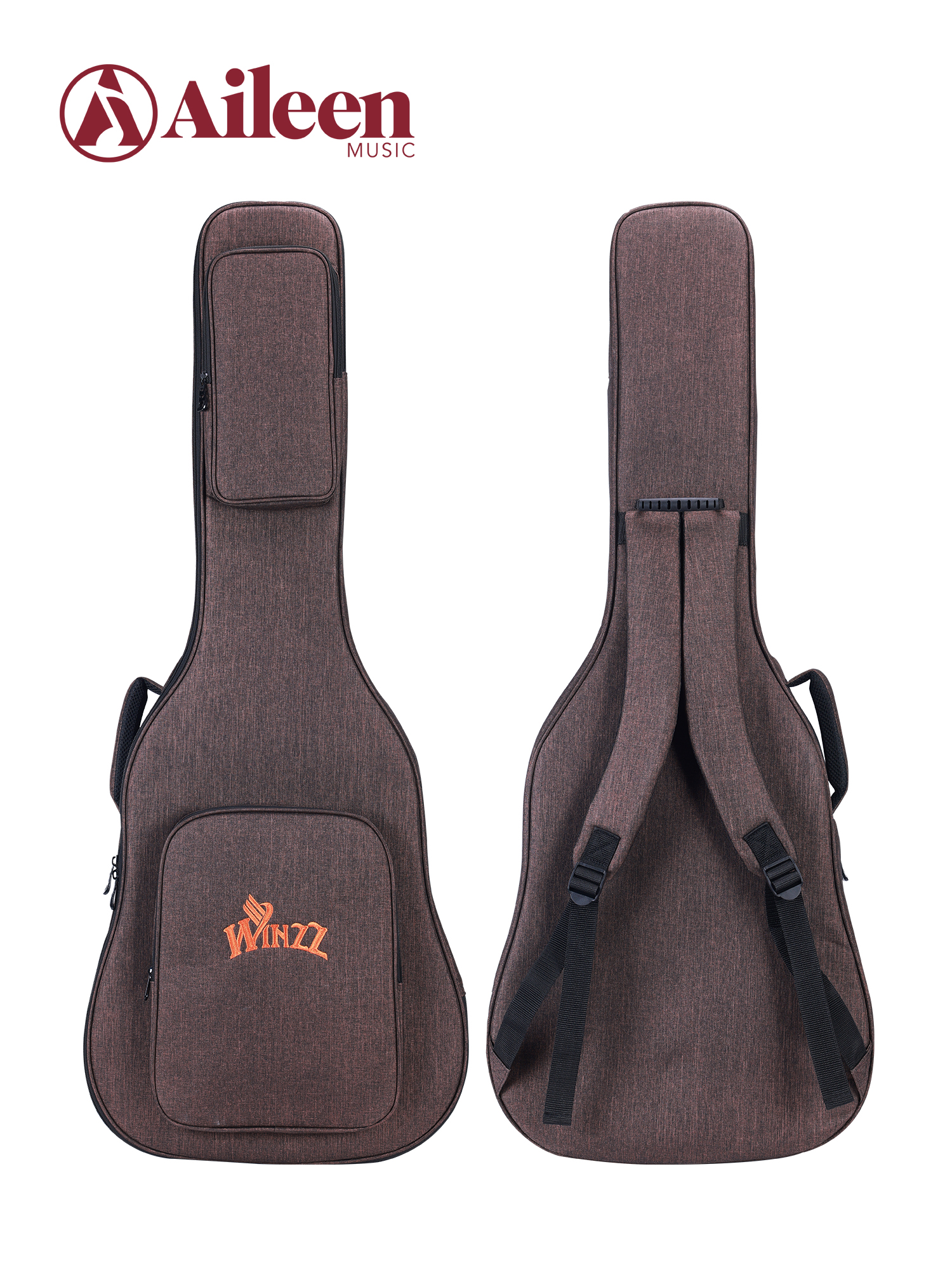 BGW5018 Factory Wholesale Brown Color 500D Snowflake Velvet Cloth Acoustic Guitar Bag