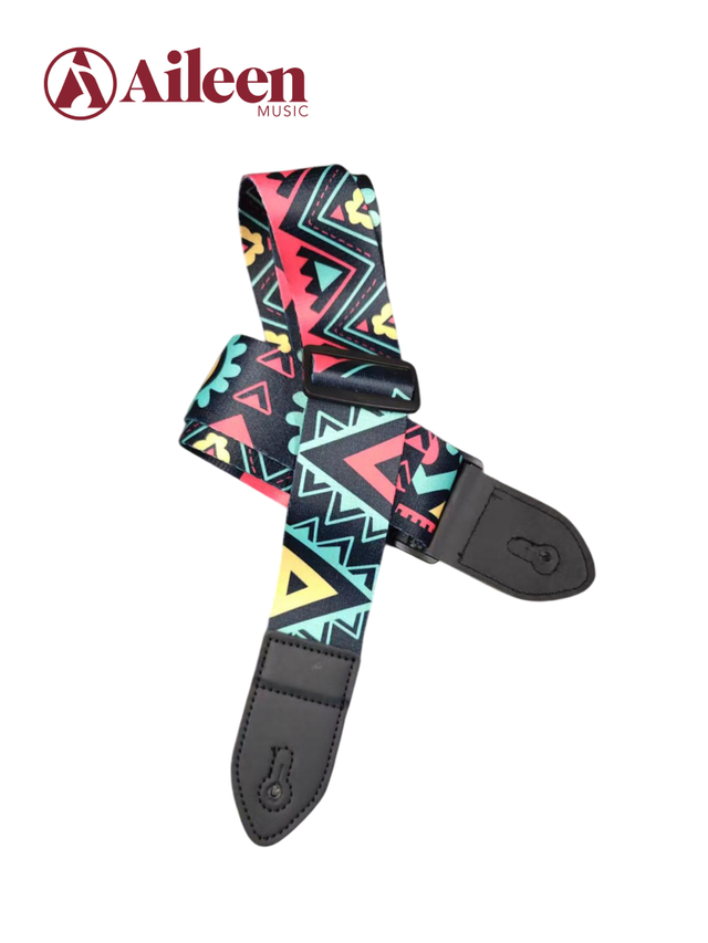 GS120 Hot Selling Guitar Accessories Heat Transfer Printing Style Nylon Guitar Strap