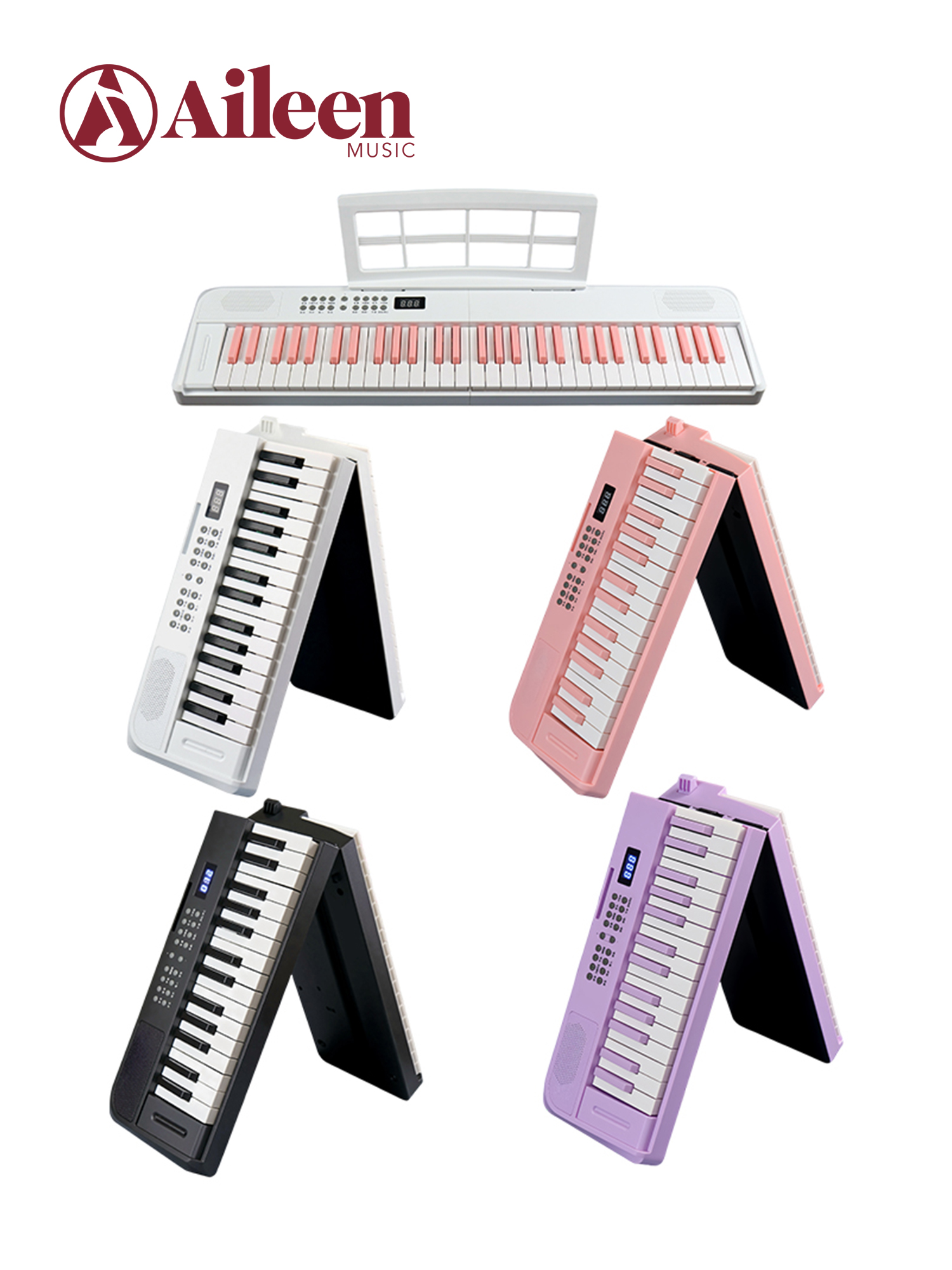 EK-F6101 New Musical Instruments 61 Keys 20mm Width Foldable Keyboard
