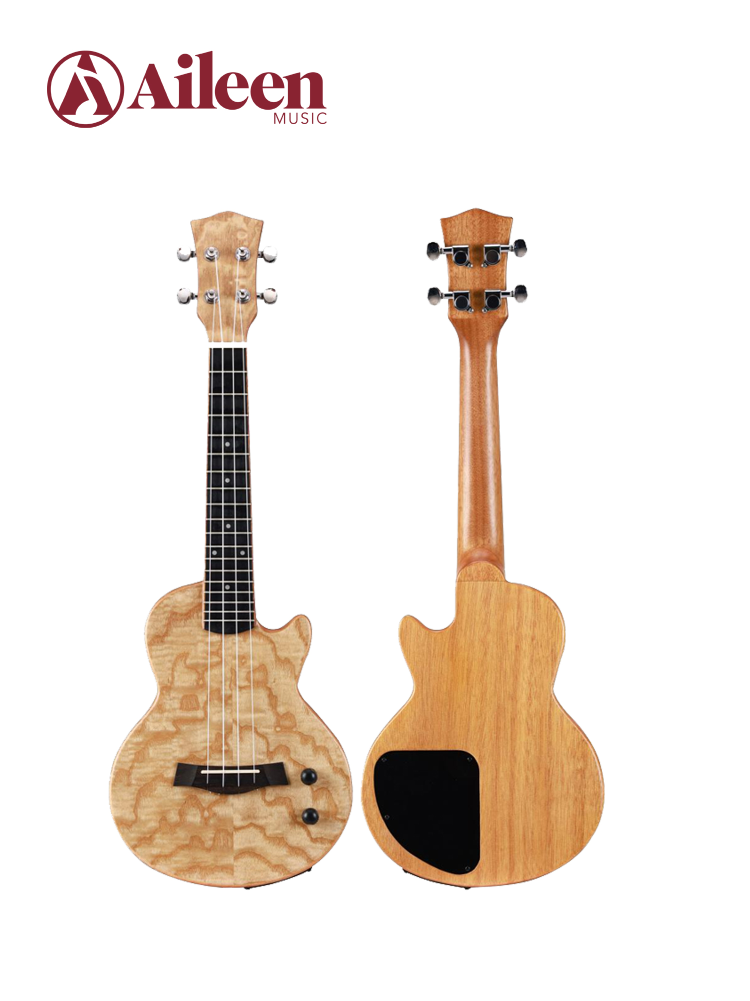 EUP74 LP Style Solid Wood Thin Body High Quality 26" Electric Ukulele