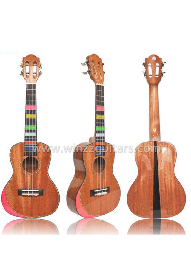 Solid mahogany top or High density man-made wood Ukulele (AU07-BA)