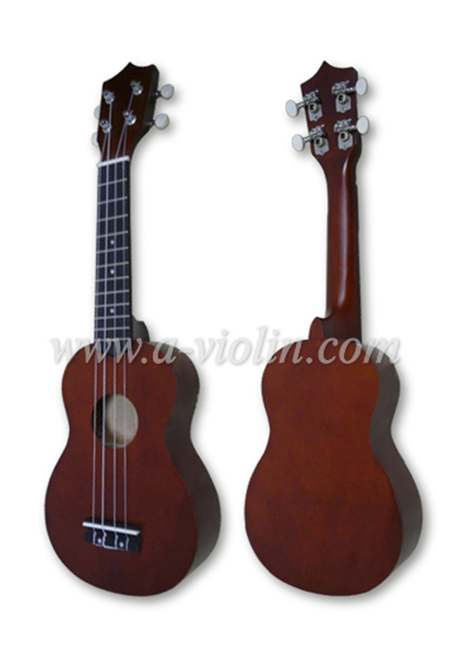 21" Linden Plywood China Soprano Ukulele Guitar (AU01R)