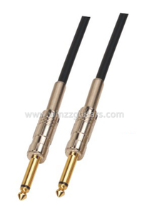 6mm Black PVC Spiral Instrument Guitar Cable (AL-G007)