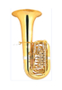 C key 5 Valves Rotary Tuba with ABS Case(TU9953G-SYY)