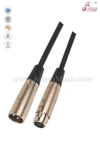 Male-Female Black 6mm Spiral Xlr Microphone Cable (AL-M016)