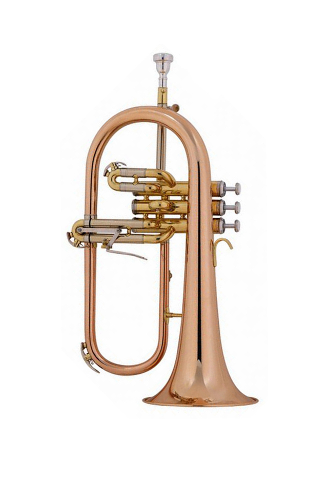 FG-M410G-RB-SSR Professional Middle Grade BB Rose Brass Body Flugel Horn