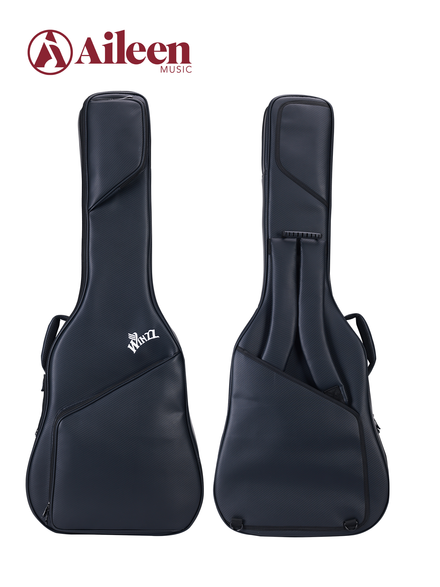 Acoustic Guitar Gig Bag 15mm PE Foam Padding Black PU Fabric Nylex Lining Large Pocket (BGW1718)