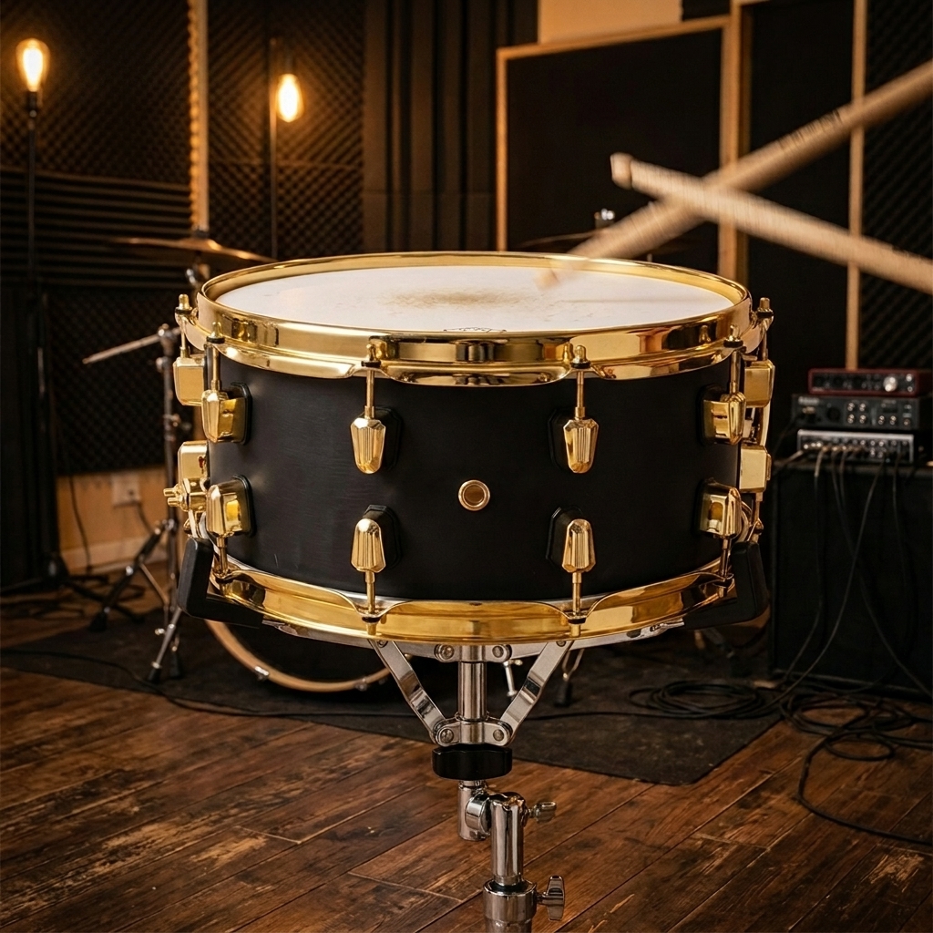 SN- LBG1 14''x6.5'' Aluminum Drum Shell 8 Zinc Alloy Lugs Professional Snare Drum
