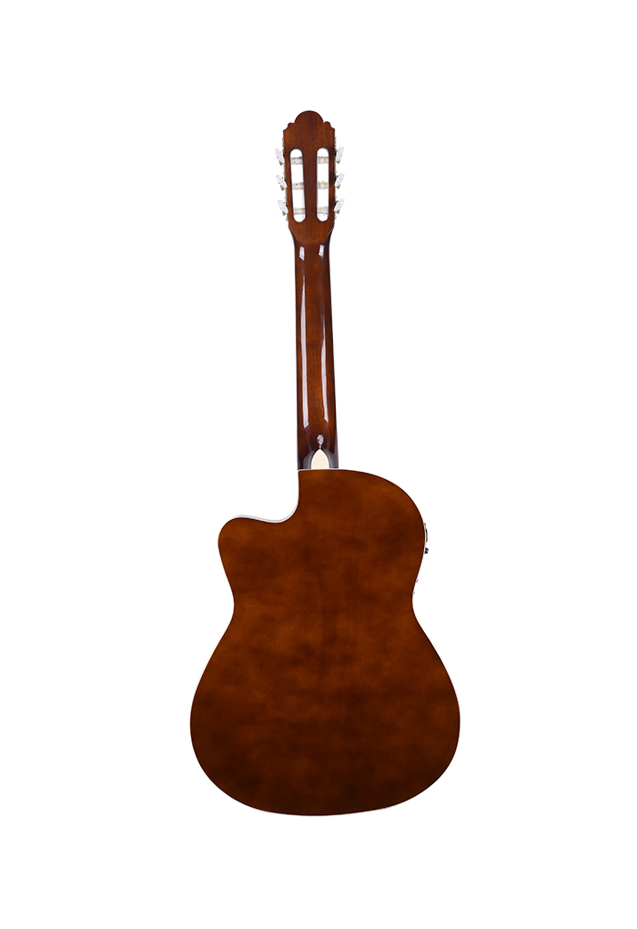 AC10ET New Thin Body 39" Cutaway Electric Acoustic Nylon Strings Guitar