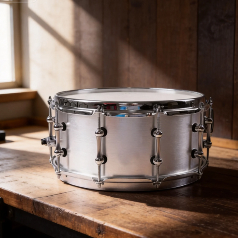 SN-LSS2 14''x6.5'' Aluminum Snare Drum Shell Matte Finish Professional Snare Drum