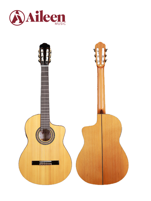 WCG190CE 39'' A Grade Solid Spruce Top Gloss Finish Flamenco Guitar 