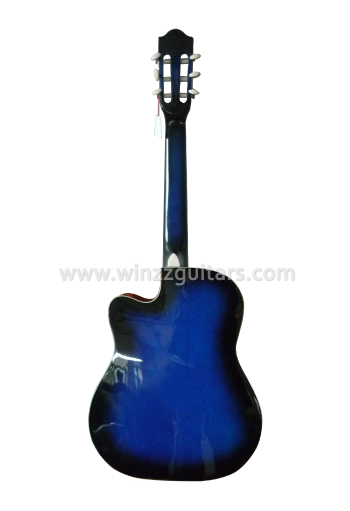38" Cutaway Linden plywood Acoustic Guitar Colorful (AF227CA-38)