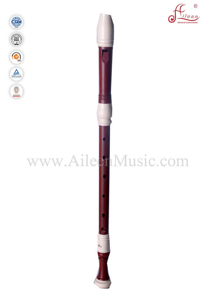 Red Baroque Style Wooden ABS Alto Recorder Flute (RE2438B)