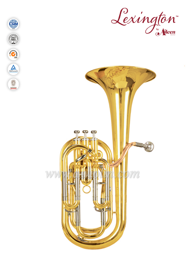 Bb Key Stainless steel Piston Yellow brass jinbao baritone (BR1240G)