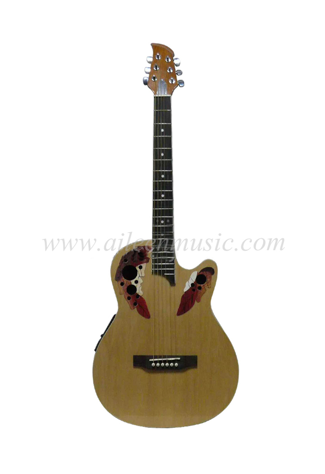 China Factory OEM 38 Inch Cutaway Round Back Guitar (AF229CE-38)