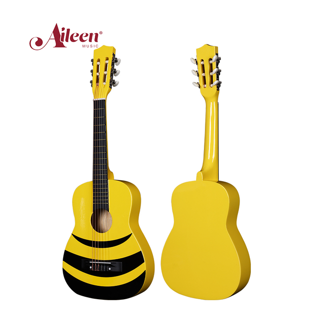 Custom Chinese classical guitar bee 30 inch guitar for kids(AC30L-B)