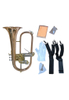 FG-M410G-RB-SSR Professional Middle Grade BB Rose Brass Body Flugel Horn