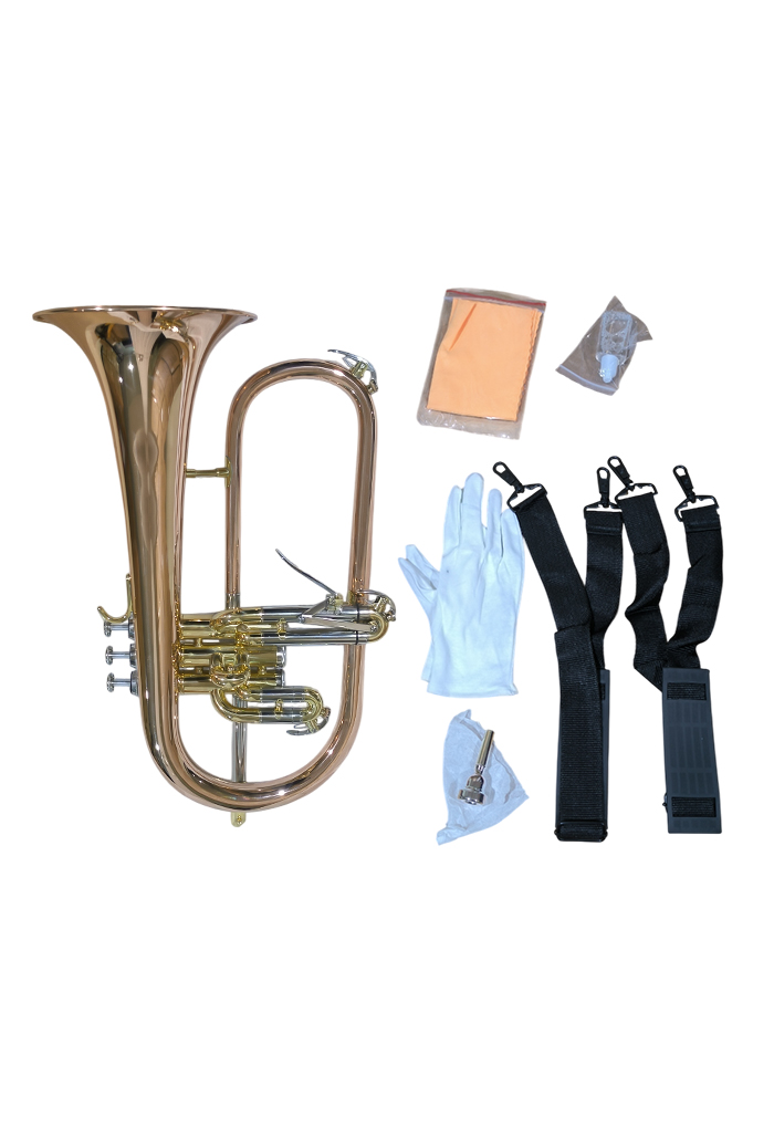 FG-M410G-RB-SSR Professional Middle Grade BB Rose Brass Body Flugel Horn