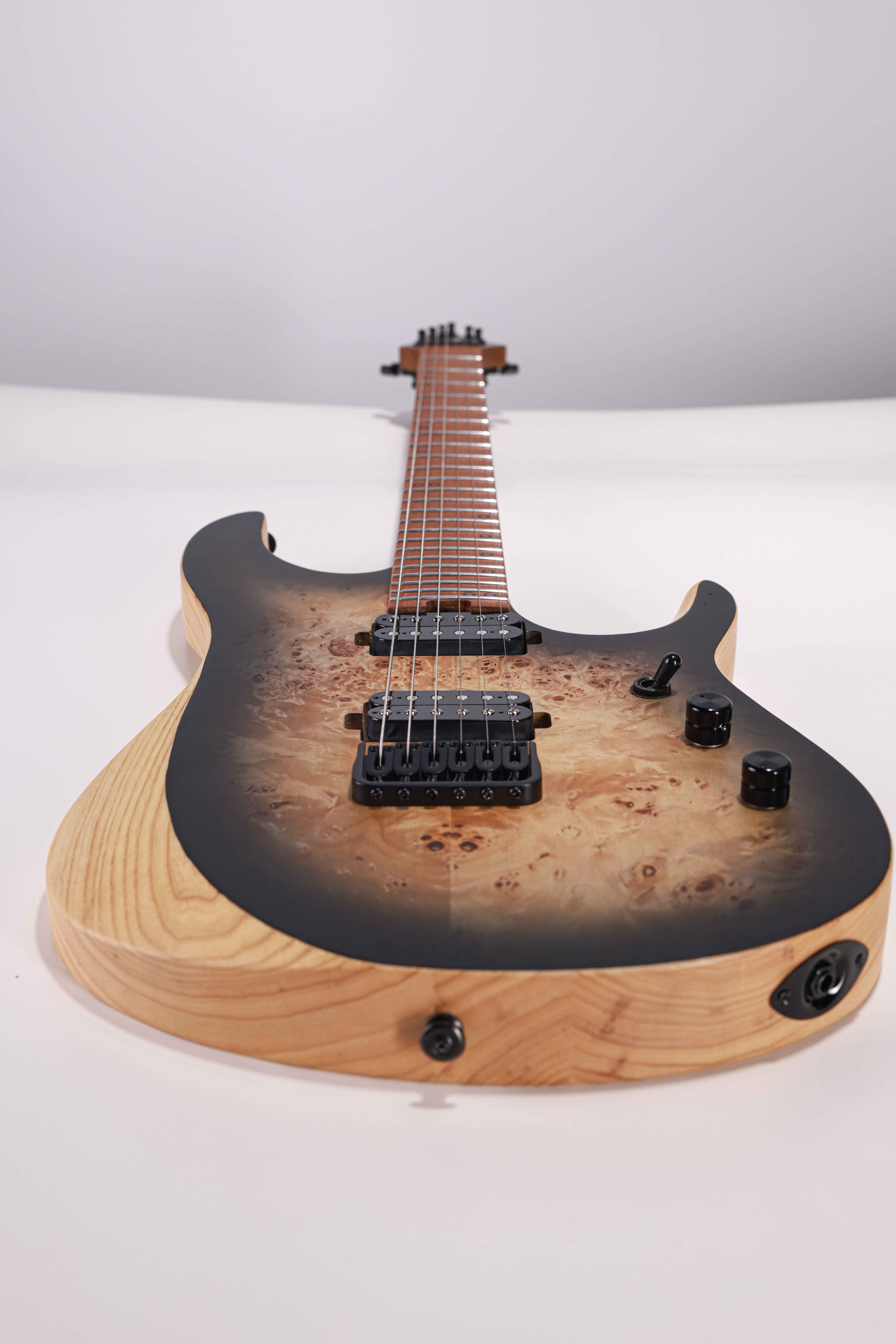 WOS150-24-AP Winzz New Design Swamp Ash+Poplar Burl Top 6-string Electric Guitar