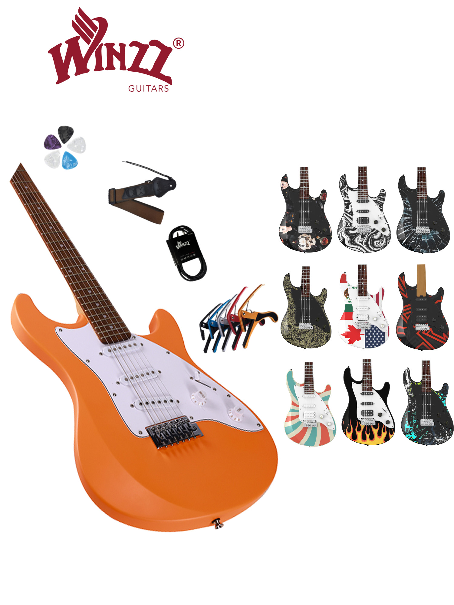Winzz New Composite Material Body Electric Guitar WGS01 