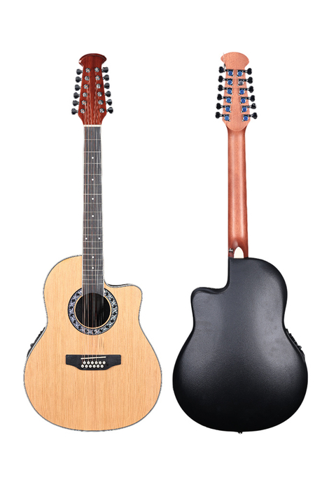 AFO29CE-12 New Matt Finish ABS 12 Strings Round Back Acoustic Guitar