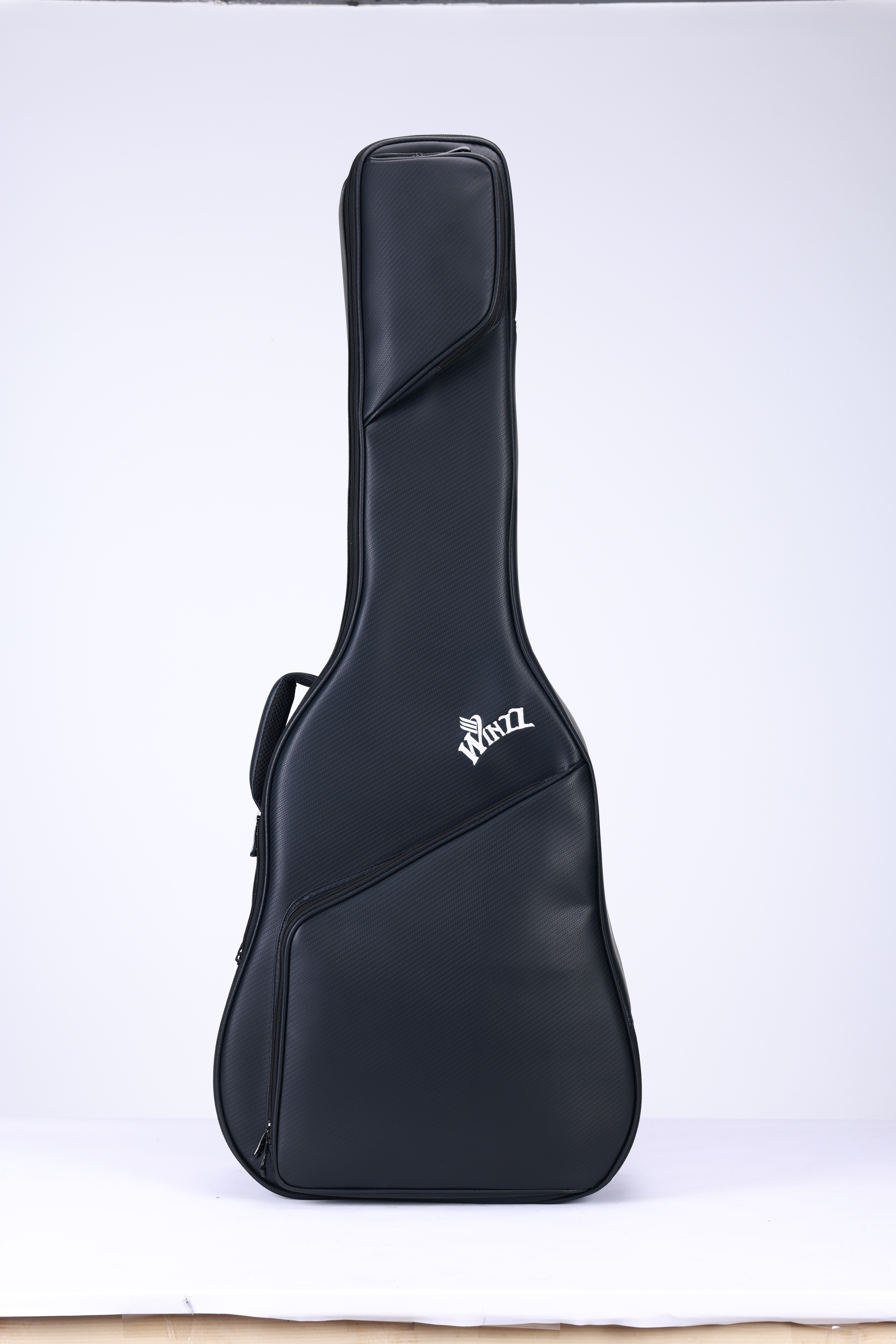 Acoustic Guitar Gig Bag 15mm PE Foam Padding Black PU Fabric Nylex Lining Large Pocket (BGW1718)